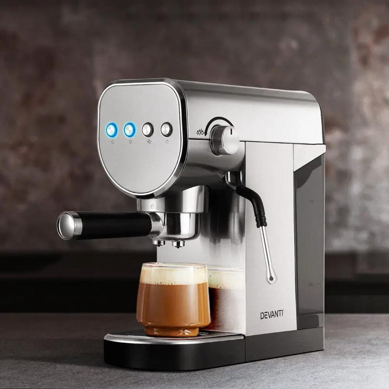 SportZone.co.nz Appliances > Kitchen Appliances Devanti 20-Bar Espresso Cafe Maker: Elevating Your Coffee Experience Devanti 20-Bar Espresso Cafe Maker: Elevating Your Coffee Experience