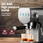 SportZone.co.nz Appliances > Kitchen Appliances Devanti 20-Bar Espresso Cafe Maker: Elevating Your Coffee Experience Devanti 20-Bar Espresso Cafe Maker: Elevating Your Coffee Experience