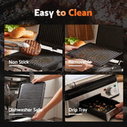 SportZone.co.nz Appliances > Kitchen Appliances > Toasters & Grills Devanti 2000W 3-in-1 Panini Press Grill Sandwich Maker 180° Open 4 Slice Devanti 2000W 3-in-1 Panini Press Grill Sandwich Maker 180° Open 4 Slice
