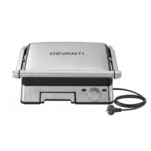 SportZone.co.nz Appliances > Kitchen Appliances > Toasters & Grills Devanti 2000W 3-in-1 Panini Press Grill Sandwich Maker 180° Open 4 Slice Devanti 2000W 3-in-1 Panini Press Grill Sandwich Maker 180° Open 4 Slice