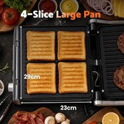 SportZone.co.nz Appliances > Kitchen Appliances > Toasters & Grills Devanti 2000W 3-in-1 Panini Press Grill Sandwich Maker 180° Open 4 Slice Devanti 2000W 3-in-1 Panini Press Grill Sandwich Maker 180° Open 4 Slice