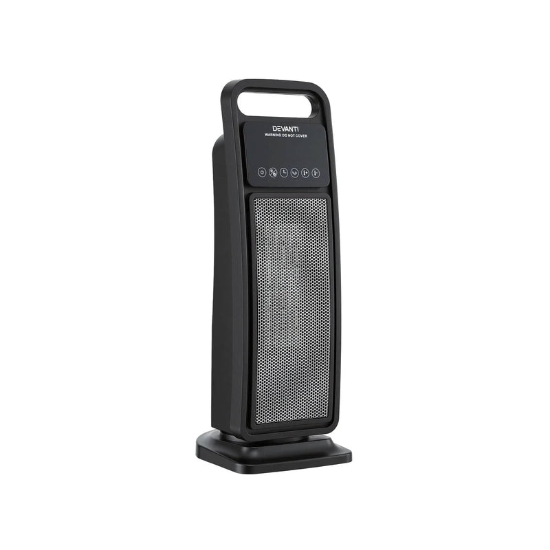 SportZone.co.nz Appliances > Heaters > Electric Heaters Devanti 2000W Ceramic Tower Heater Space Heaters Indoor Oscillating Black Devanti 2000W Ceramic Tower Heater Space Heaters Indoor Oscillating Black
