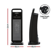 SportZone.co.nz Appliances > Heaters > Electric Heaters Devanti 2000W Ceramic Tower Heater Space Heaters Indoor Oscillating Black Devanti 2000W Ceramic Tower Heater Space Heaters Indoor Oscillating Black