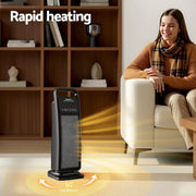SportZone.co.nz Appliances > Heaters > Electric Heaters Devanti 2000W Ceramic Tower Heater Space Heaters Indoor Oscillating Black Devanti 2000W Ceramic Tower Heater Space Heaters Indoor Oscillating Black
