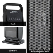 SportZone.co.nz Appliances > Heaters > Electric Heaters Devanti 2000W Ceramic Tower Heater Space Heaters Indoor Oscillating Black Devanti 2000W Ceramic Tower Heater Space Heaters Indoor Oscillating Black