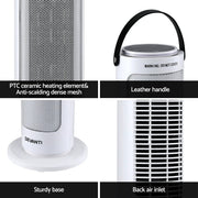SportZone.co.nz Appliances > Heaters > Electric Heaters Devanti 2000W Ceramic Tower Heater Space Heaters Oscillating Indoor White Devanti 2000W Ceramic Tower Heater Space Heaters Oscillating Indoor White