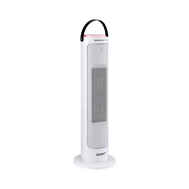 SportZone.co.nz Appliances > Heaters > Electric Heaters Devanti 2000W Ceramic Tower Heater Space Heaters Oscillating Indoor White Devanti 2000W Ceramic Tower Heater Space Heaters Oscillating Indoor White