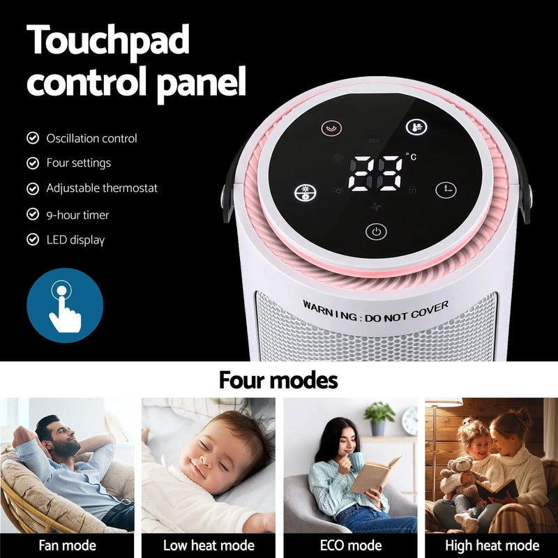 SportZone.co.nz Appliances > Heaters > Electric Heaters Devanti 2000W Ceramic Tower Heater Space Heaters Oscillating Indoor White Devanti 2000W Ceramic Tower Heater Space Heaters Oscillating Indoor White