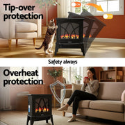 SportZone.co.nz Appliances > Heaters > Electric Heaters Devanti 2000W Freestanding Electric Fireplace Heater With 3D Flame Devanti 2000W Freestanding Electric Fireplace Heater