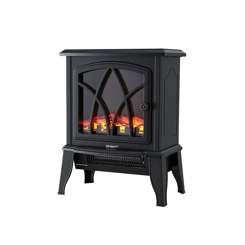 SportZone.co.nz Appliances > Heaters > Electric Heaters Devanti 2000W Electric Fireplace Heater Stove Freestanding 3D Flame Effect Indoor Space Heaters Devanti 2000W Freestanding Electric Fireplace Heater