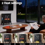 SportZone.co.nz Appliances > Heaters > Electric Heaters Devanti 2000W Freestanding Electric Fireplace Heater With 3D Flame Devanti 2000W Freestanding Electric Fireplace Heater