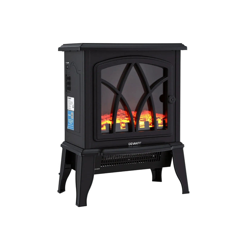 SportZone.co.nz Appliances > Heaters > Electric Heaters Devanti 2000W Electric Fireplace Heater Stove Freestanding 3D Flame Effect Indoor Space Heaters Devanti 2000W Freestanding Electric Fireplace Heater