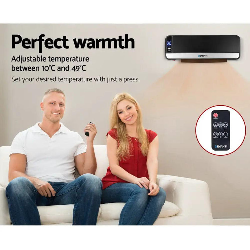 SportZone.co.nz Appliances > Heaters Devanti 2000W Wall Mounted Panel Heater - Black Devanti 2000W Wall Mounted Panel Heater - Black