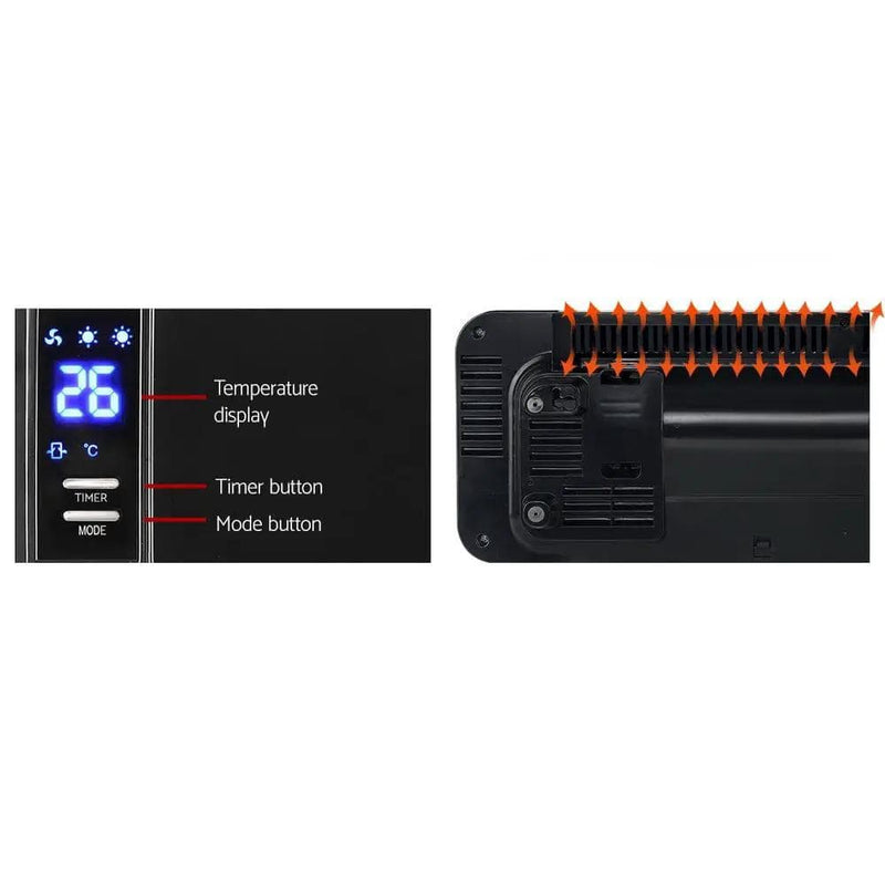 SportZone.co.nz Appliances > Heaters Devanti 2000W Wall Mounted Panel Heater - Black Devanti 2000W Wall Mounted Panel Heater - Black