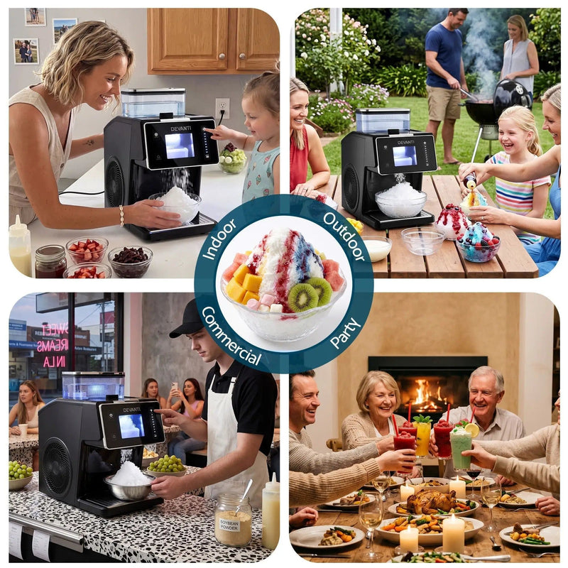 SportZone.co.nz Appliances > Kitchen Appliances > Ice Makers Devanti 20kg/24hr Ice Maker Snowflake Bingsu Shaved Ice Slushie Maker Black Devanti 20kg/24hr Ice Maker Snowflake Bingsu Shaved Ice Slushie Maker Black