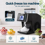 SportZone.co.nz Appliances > Kitchen Appliances > Ice Makers Devanti 20kg/24hr Ice Maker Snowflake Bingsu Shaved Ice Slushie Maker Black Devanti 20kg/24hr Ice Maker Snowflake Bingsu Shaved Ice Slushie Maker Black