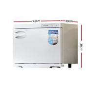 Devanti 23L Towel Warmer UV Sterilizer Heater Cabinet Beauty SPA Salon White by SportZone.co.nz