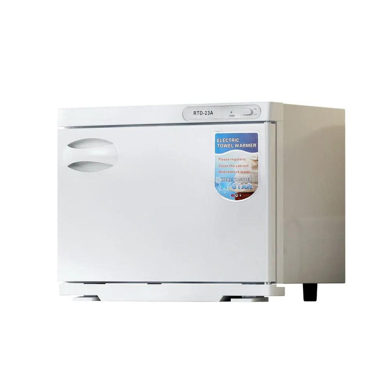 Devanti 23L Towel Warmer UV Sterilizer Heater Cabinet Beauty SPA Salon White by SportZone.co.nz