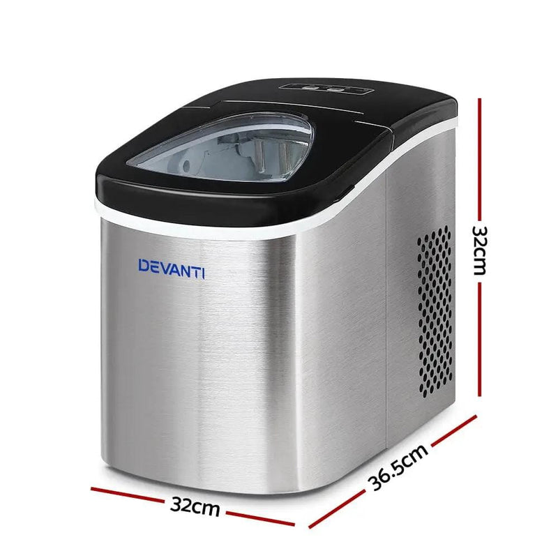 SportZone.co.nz Appliances > Kitchen Appliances Devanti 2.4L Stainless Steel Portable Ice Cube Maker Devanti 2.4L Stainless Steel Portable Ice Cube Maker