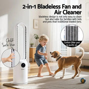 SportZone.co.nz Appliances > Fans > Portable Fans Devanti 2in1 Bladeless Fan Air Purification W/ Remote 88cm Devanti 2in1 Bladeless Fan Air Purification W/ Remote 88cm
