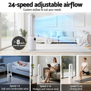 SportZone.co.nz Appliances > Fans > Portable Fans Devanti 2in1 Bladeless Fan Air Purification W/ Remote 88cm Devanti 2in1 Bladeless Fan Air Purification W/ Remote 88cm