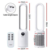 SportZone.co.nz Appliances > Fans > Portable Fans Devanti 2in1 Bladeless Fan Air Purification W/ Remote 88cm Devanti 2in1 Bladeless Fan Air Purification W/ Remote 88cm