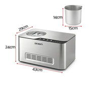SportZone.co.nz Appliances > Kitchen Appliances > Ice Makers Devanti 2L 2-in-1 Ice Cream & Yogurt Maker Machine No Pre-Freezing Homemade Gelato Sorbet Devanti 2L 2-in-1 Ice Cream & Yogurt Maker Machine No Pre-Freezing Homemade Gelato Sorbet