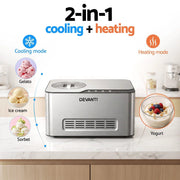 SportZone.co.nz Appliances > Kitchen Appliances > Ice Makers Devanti 2L 2-in-1 Ice Cream & Yogurt Maker Machine No Pre-Freezing Homemade Gelato Sorbet Devanti 2L 2-in-1 Ice Cream & Yogurt Maker Machine No Pre-Freezing Homemade Gelato Sorbet