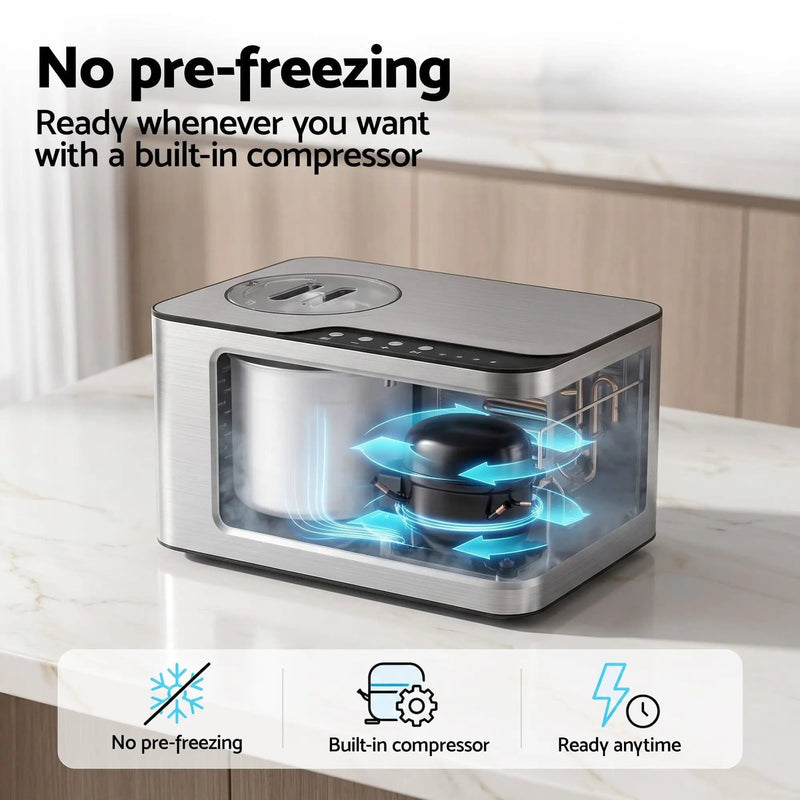 SportZone.co.nz Appliances > Kitchen Appliances > Ice Makers Devanti 2L 2-in-1 Ice Cream & Yogurt Maker Machine No Pre-Freezing Homemade Gelato Sorbet Devanti 2L 2-in-1 Ice Cream & Yogurt Maker Machine No Pre-Freezing Homemade Gelato Sorbet