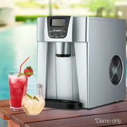 Devanti 2L Portable Ice Cuber Maker & Water Dispenser - Silver by SportZone.co.nz