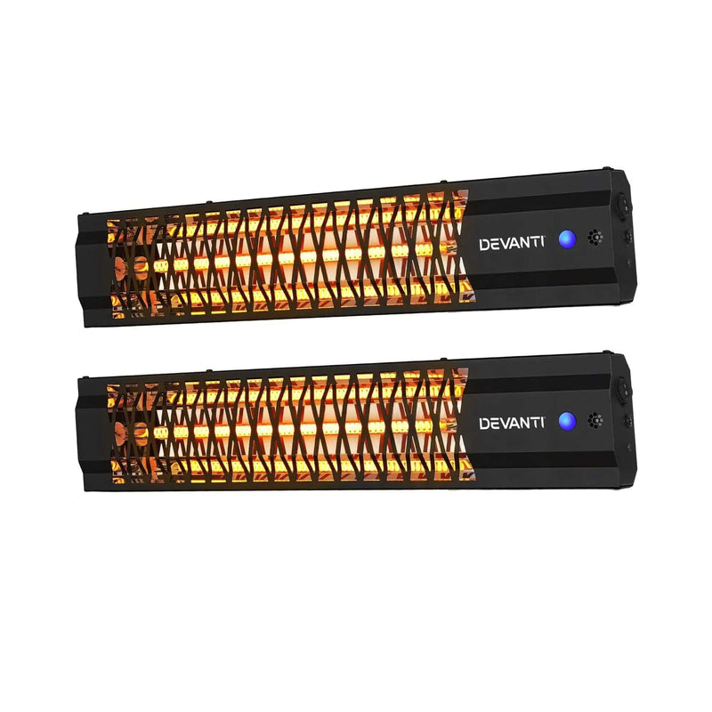 SportZone.co.nz Appliances > Heaters > Patio Heaters Devanti 2 Pack Electric Infrared Strip Heaters 2000W Devanti 2 Pack Electric Infrared Strip Heaters 2000W