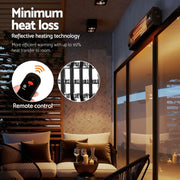 SportZone.co.nz Appliances > Heaters > Patio Heaters Devanti 2 Pack Electric Infrared Strip Heaters 2000W Devanti 2 Pack Electric Infrared Strip Heaters 2000W