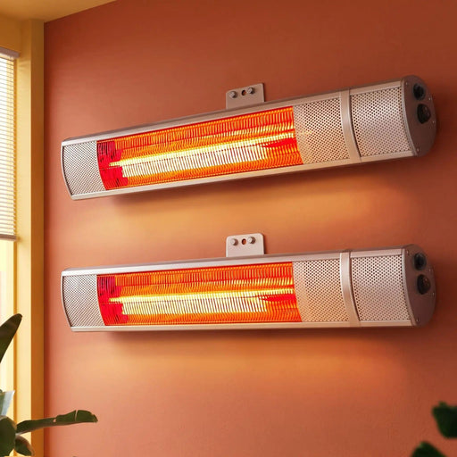 SportZone.co.nz Appliances > Heaters > Patio Heaters Devanti 2 Pack Infrared Electric Strip Heaters 2000W Remote Control Devanti Infrared Electric Strip Heaters 2000W Pack