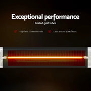 SportZone.co.nz Appliances > Heaters > Patio Heaters Devanti 2 Pack Infrared Electric Strip Heaters 2000W Remote Control Devanti Infrared Electric Strip Heaters 2000W Pack