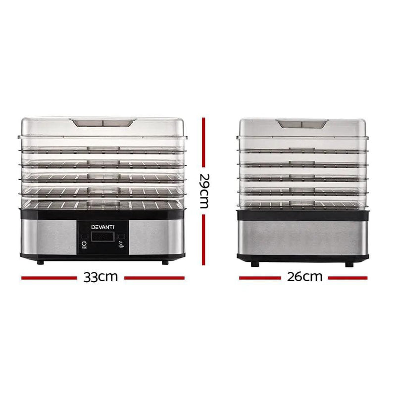 SportZone.co.nz Appliances > Kitchen Appliances Devanti 5 Trays Food Dehydrator Devanti 5 Trays Food Dehydrator