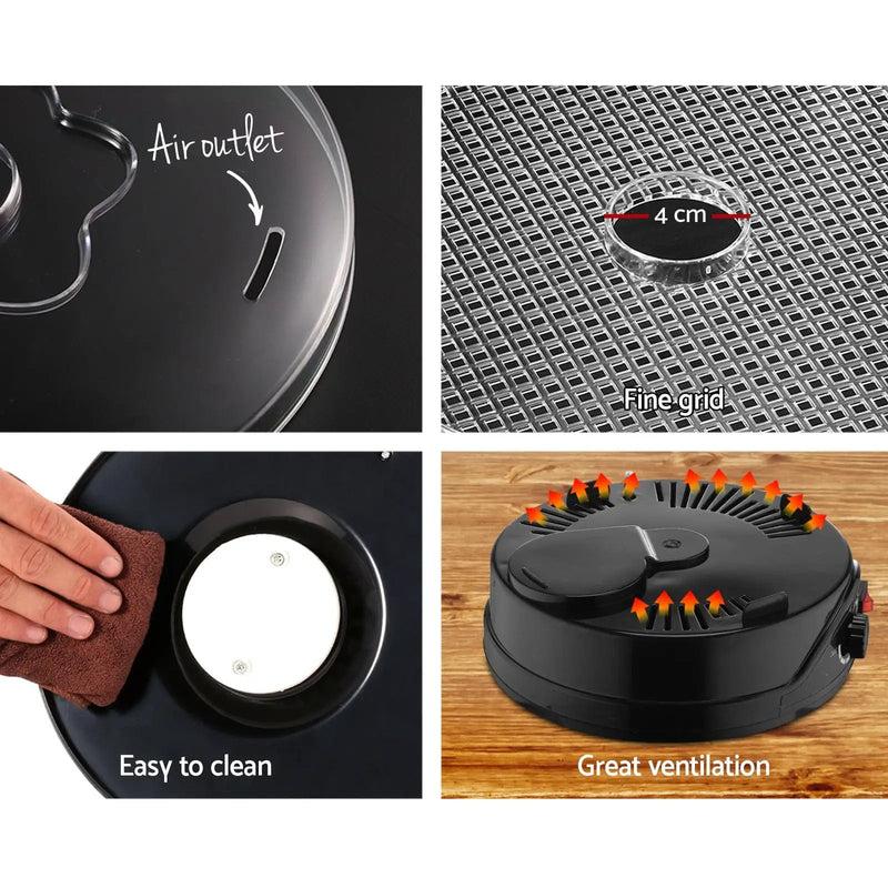 Devanti 5 Trays Food Dehydrator Fruit Dehydrators Pet Beef Jerky Dryer Black by SportZone.co.nz