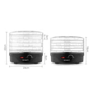 Devanti 5 Trays Food Dehydrator Fruit Dehydrators Pet Beef Jerky Dryer Black by SportZone.co.nz