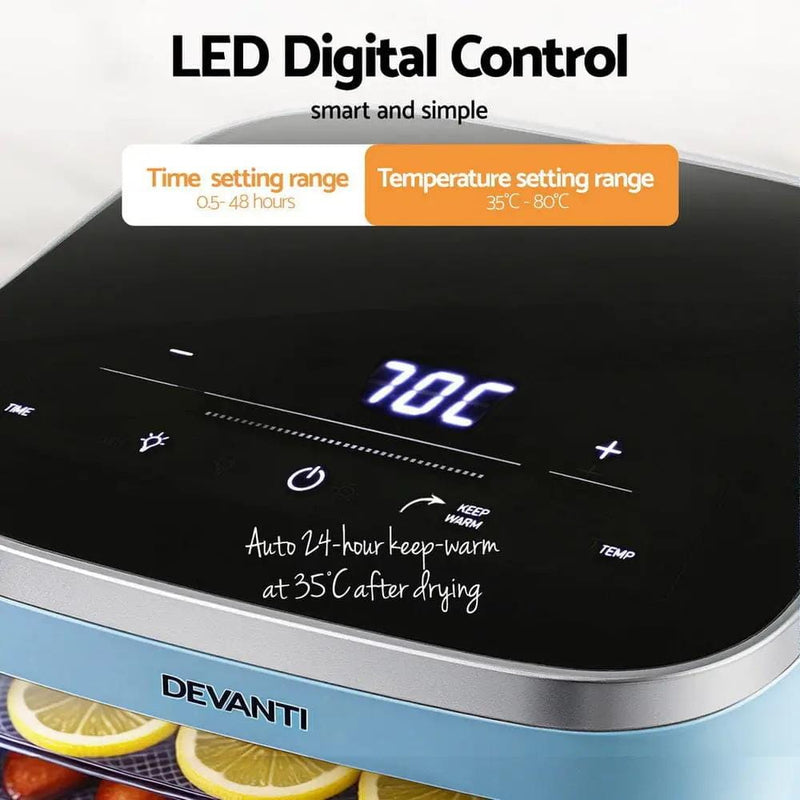 SportZone.co.nz Appliances > Kitchen Appliances > Food Dehydrators Devanti 5 Trays Food Dehydrator Mini Fruit Dryer 500W Devanti 5 Trays Food Dehydrator Mini Fruit Dryer 500W