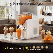 SportZone.co.nz Appliances > Kitchen Appliances > Ice Makers Devanti 5in1 Slushie Machine Ice Cream Maker 2L White Devanti 5in1 Slushie Machine Ice Cream Maker 2L White