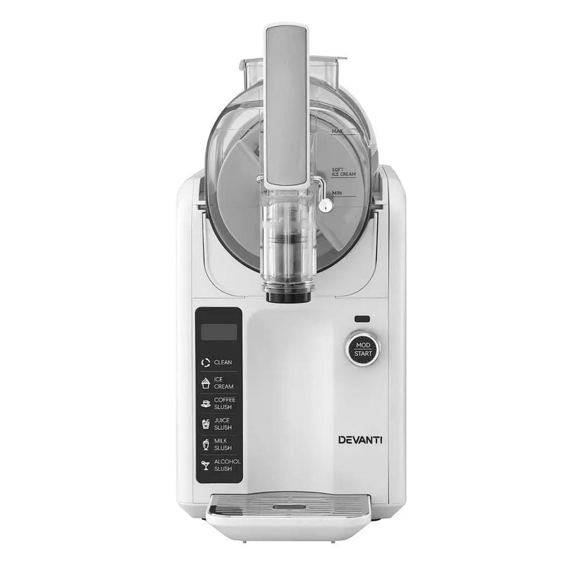 SportZone.co.nz Appliances > Kitchen Appliances > Ice Makers Devanti 5in1 Slushie Machine Ice Cream Maker 2L White Devanti 5in1 Slushie Machine Ice Cream Maker 2L White