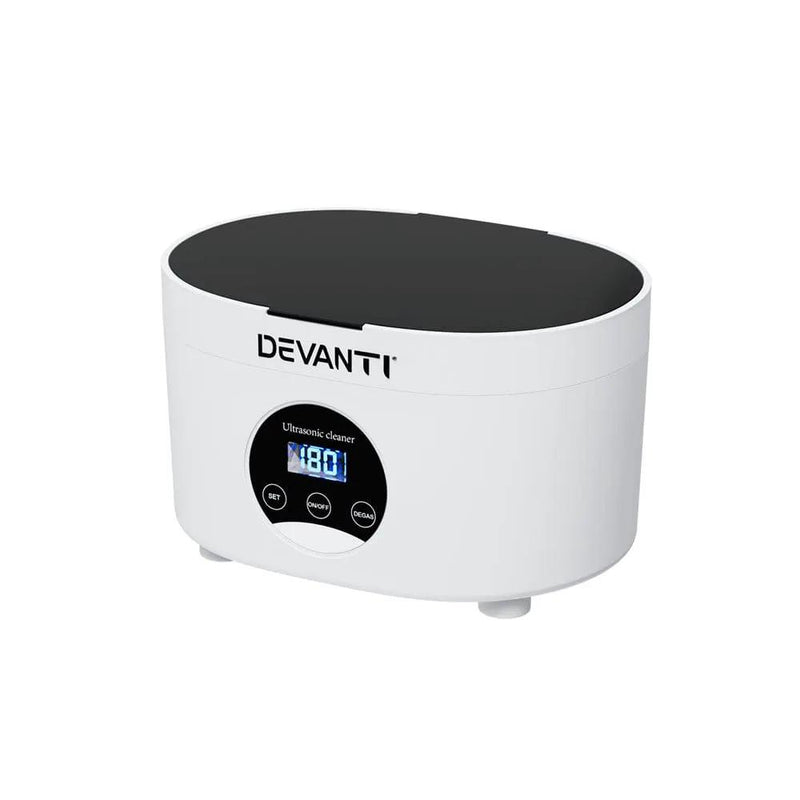 Devanti 600ml Ultrasonic Cleaner Timer Jewellery Glasses Cleaning Machine Degas by SportZone.co.nz