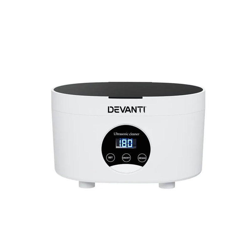 Devanti 600ml Ultrasonic Cleaner Timer Jewellery Glasses Cleaning Machine Degas by SportZone.co.nz