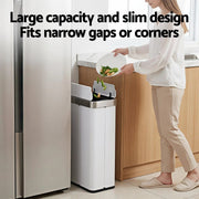 SportZone.co.nz Home & Garden > Kitchen Bins > Automatic Bins Devanti 70L Automatic Sensor Kitchen Bin – Touchless Smart Rubbish Bin - White Devanti 70L Automatic Sensor Kitchen Bin – Touchless Smart Rubbish Bin - White