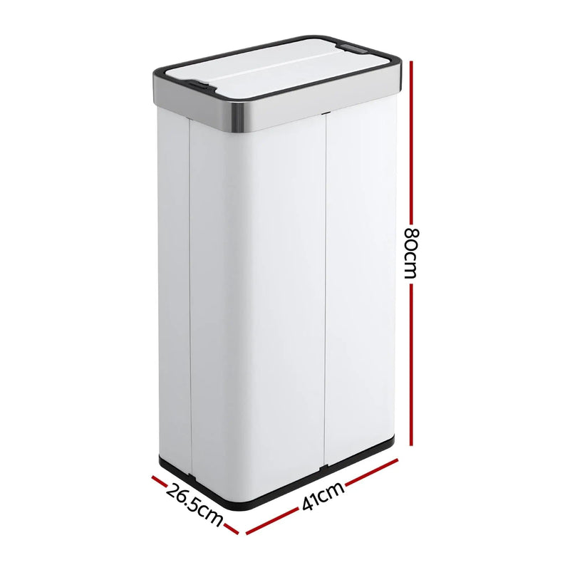 SportZone.co.nz Home & Garden > Kitchen Bins > Automatic Bins Devanti 70L Automatic Sensor Kitchen Bin – Touchless Smart Rubbish Bin - White Devanti 70L Automatic Sensor Kitchen Bin – Touchless Smart Rubbish Bin - White
