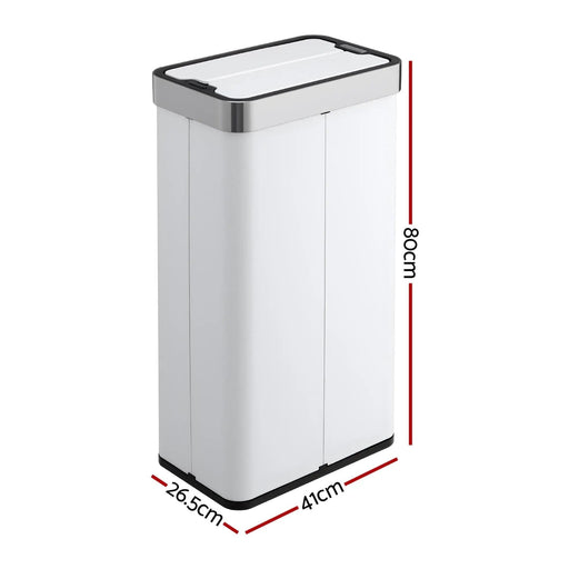 SportZone.co.nz Home & Garden > Kitchen Bins > Automatic Bins Devanti 70L Automatic Sensor Kitchen Bin – Touchless Smart Rubbish Bin - White Devanti 70L Automatic Sensor Kitchen Bin – Touchless Smart Rubbish Bin - White