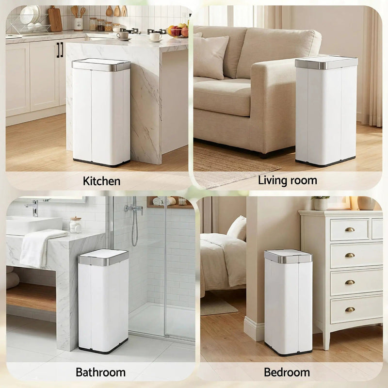 SportZone.co.nz Home & Garden > Kitchen Bins > Automatic Bins Devanti 70L Automatic Sensor Kitchen Bin – Touchless Smart Rubbish Bin - White Devanti 70L Automatic Sensor Kitchen Bin – Touchless Smart Rubbish Bin - White