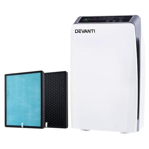 SportZone.co.nz Appliances > Aroma Diffusers & Humidifiers Devanti Air Purifier 4 Stage HEPA w/Replacement Filter Devanti Air Purifier 4 Stage HEPA w/Replacement Filter
