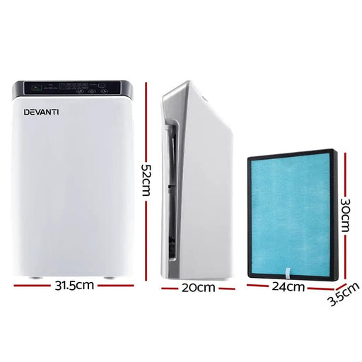 SportZone.co.nz Appliances > Aroma Diffusers & Humidifiers Devanti Air Purifier 4 Stage HEPA w/Replacement Filter Devanti Air Purifier 4 Stage HEPA w/Replacement Filter