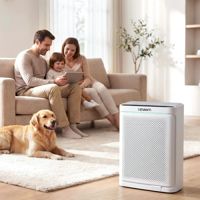 SportZone.co.nz Appliances > Aroma Diffusers & Humidifiers > Purifiers Devanti Air Purifier H12 HEPA Cleaner PM2.5 Display Spare Filter White Devanti Air Purifier H12 HEPA Cleaner PM2.5 Display Spare Filter White