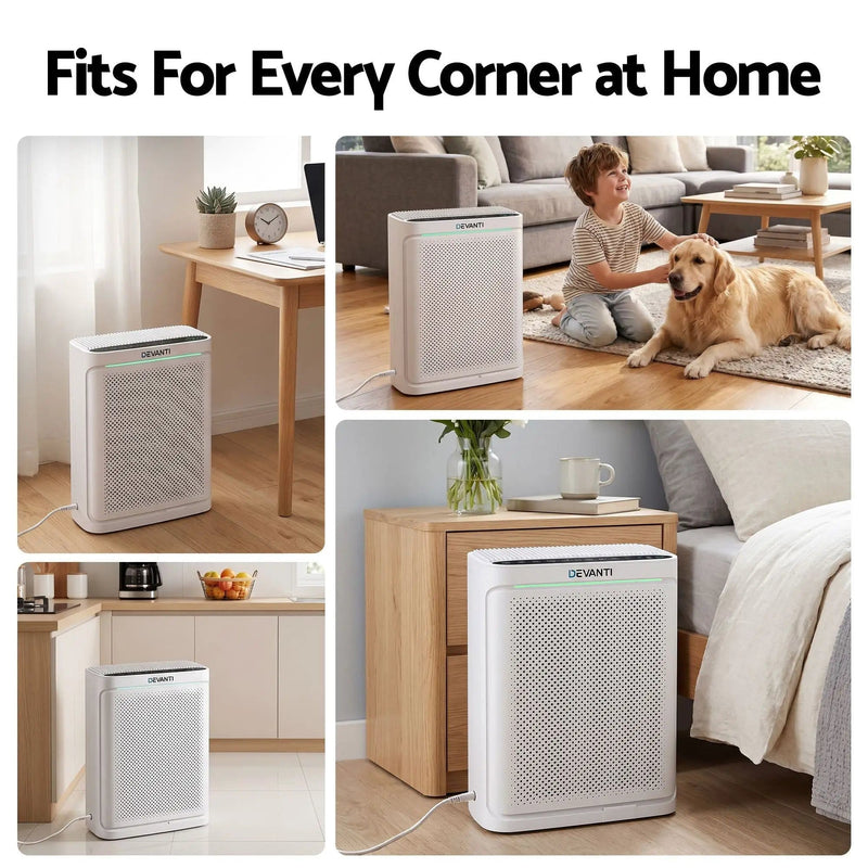 SportZone.co.nz Appliances > Aroma Diffusers & Humidifiers > Purifiers Devanti Air Purifier H12 HEPA Cleaner PM2.5 Display Spare Filter White Devanti Air Purifier H12 HEPA Cleaner PM2.5 Display Spare Filter White
